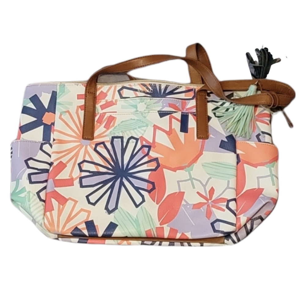 Relic floral pattern tote bag